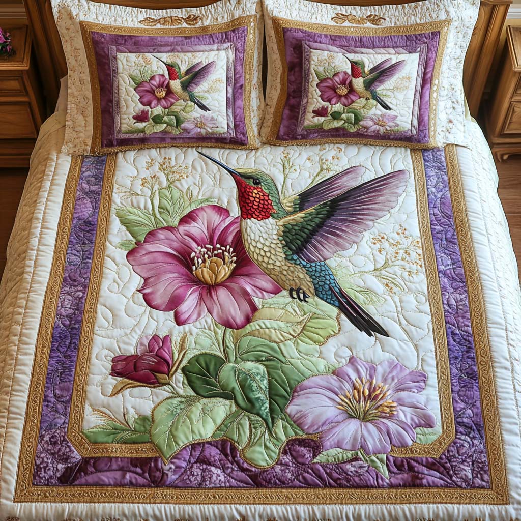 Blossom Dance 3-Piece Quilted Bedding Set NCU0NT2023