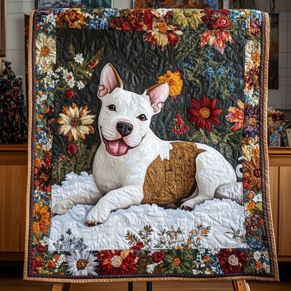 Blossoming Bull Buddy Quilted Blanket NCU0PT3838