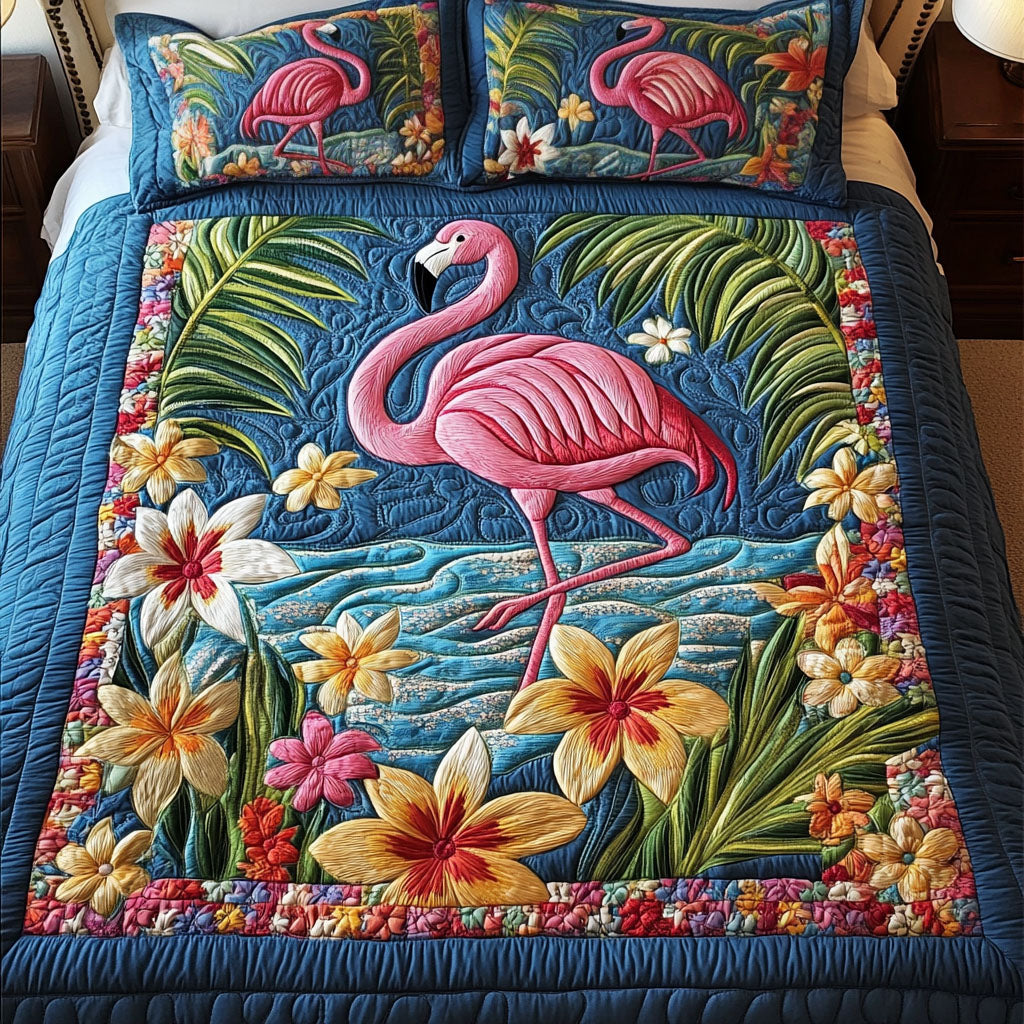 Blushing Skies 3-Piece Quilted Bedding Set NCU0NT2584