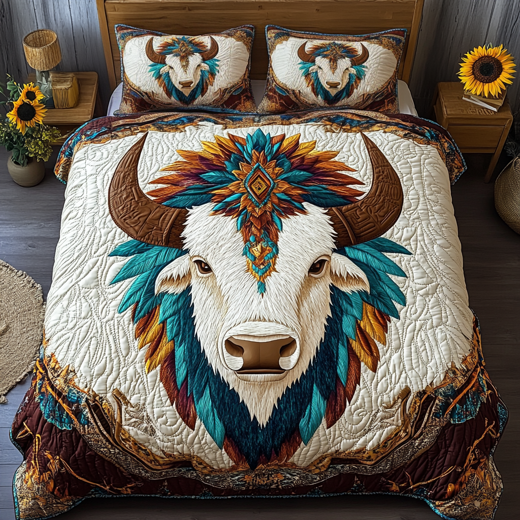 Bohemian Bliss 3-Piece Quilted Bedding Set NCU0VL1605