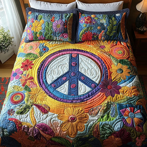 Boho Bliss 3-Piece Quilted Bedding Set NCU0PT4639