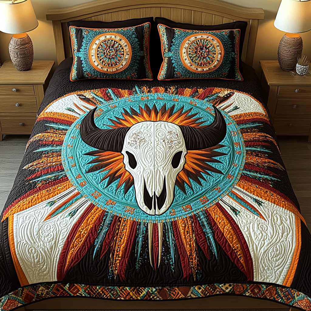 Boho Breeze 3-Piece Quilted Bedding Set NCU0VH1983