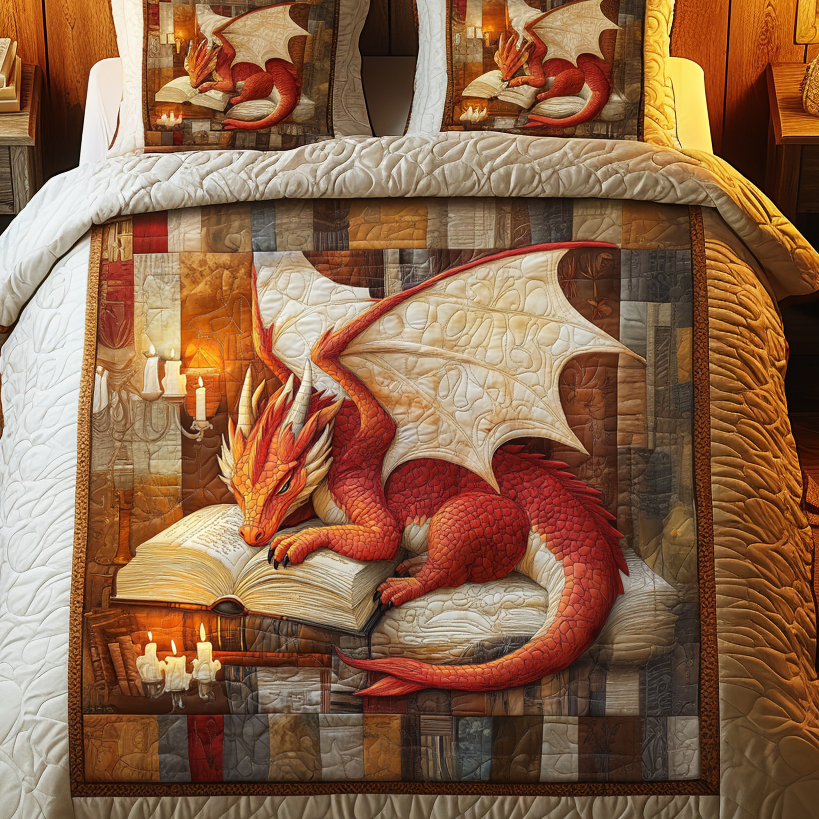 Book of Flame Quilted Bedding Set NCU0DV2454