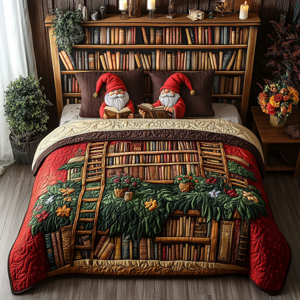 Bookshelf Buddy 3-Piece Quilted Bedding Set NCU0PT3179