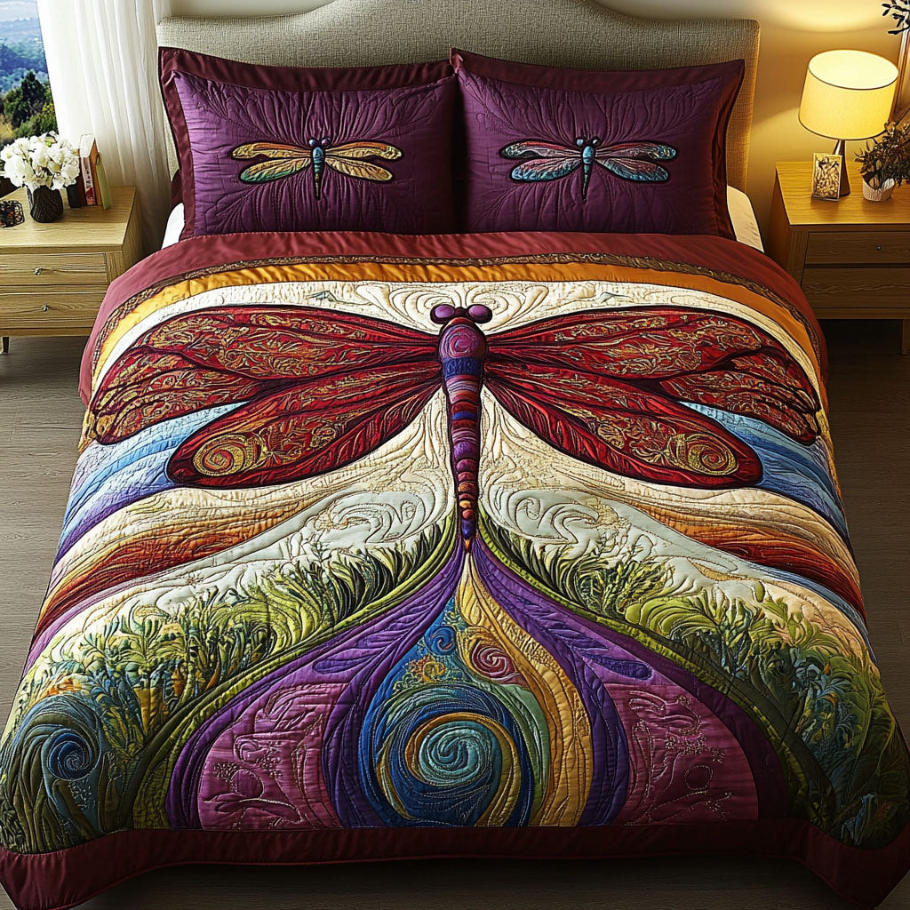 Botanical Wings 3-Piece Quilted Bedding Set NCU0PT4230