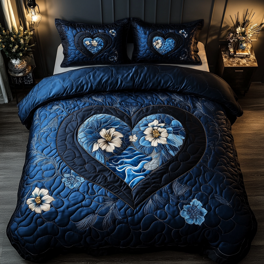 Bound by Love 3-Piece Quilted Bedding Set NCU0DK3123