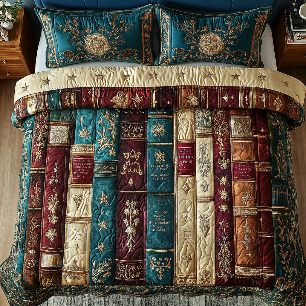 Boundless Stories 3-Piece Quilted Bedding Set NCU0DK4787