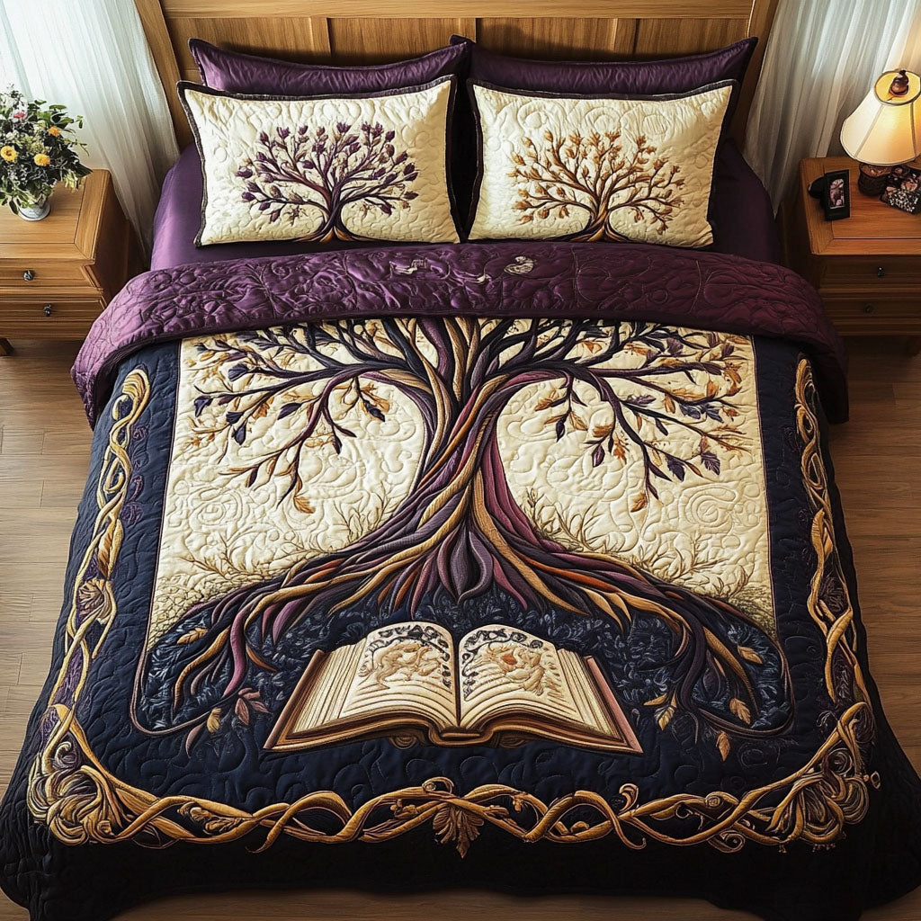 Branches of Enlightenment 3-Piece Quilted Bedding Set NCU0PT4431