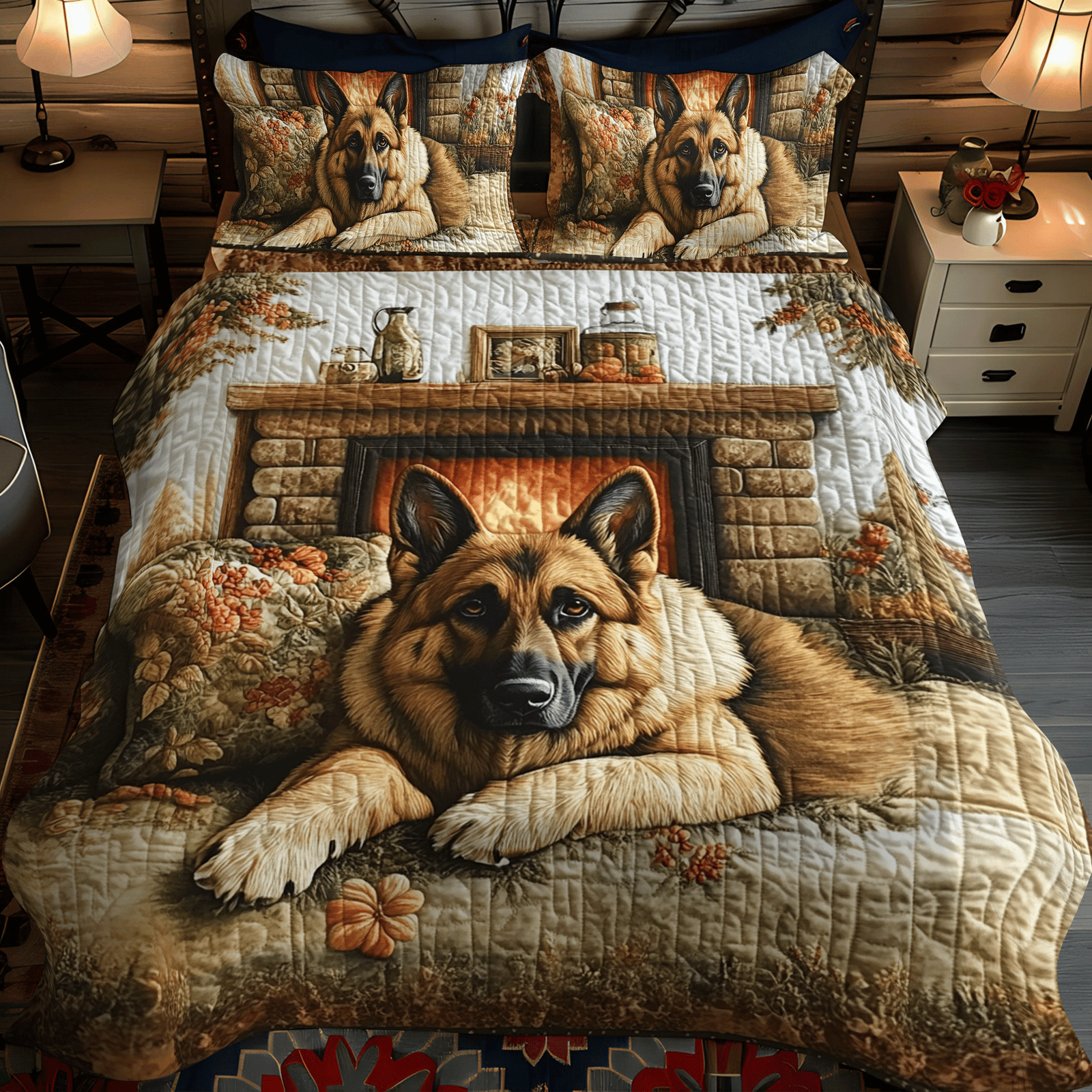 Braveheart Pup Quilted Bedding Set NCU0DV4251