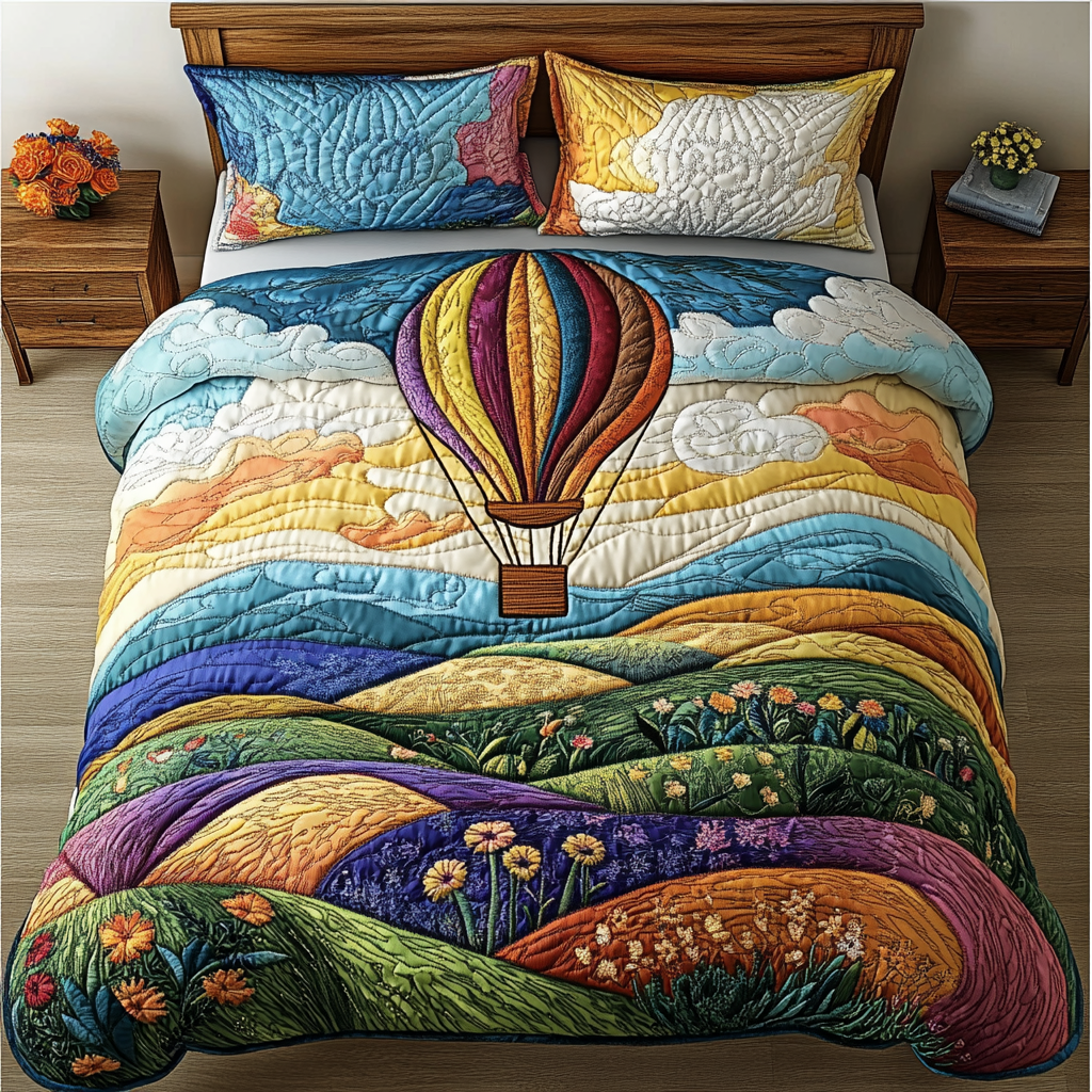 Breezy Ascent 3-Piece Quilted Bedding Set NCU0DK4527