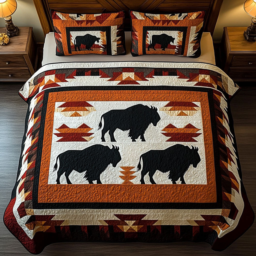 Bronco Blaze 3-Piece Quilted Bedding Set NCU0PT3017