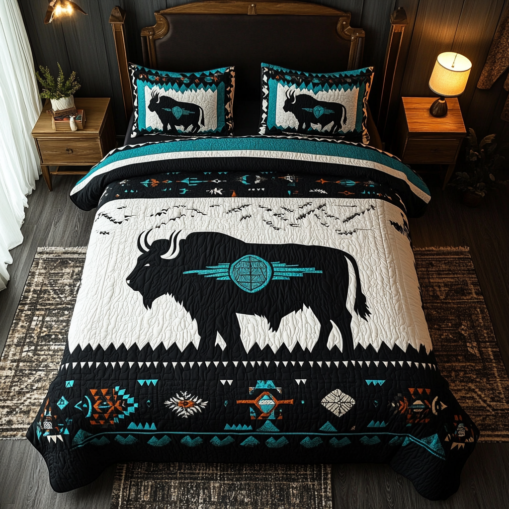 Buffalo Horizon 3-Piece Quilted Bedding Set NCU0DK3218