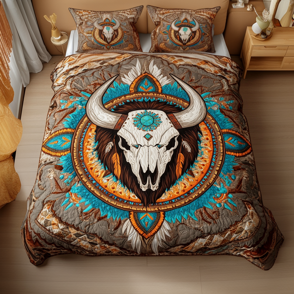 Buffalo Legacy 3-Piece Quilted Bedding Set NCU0VH1336