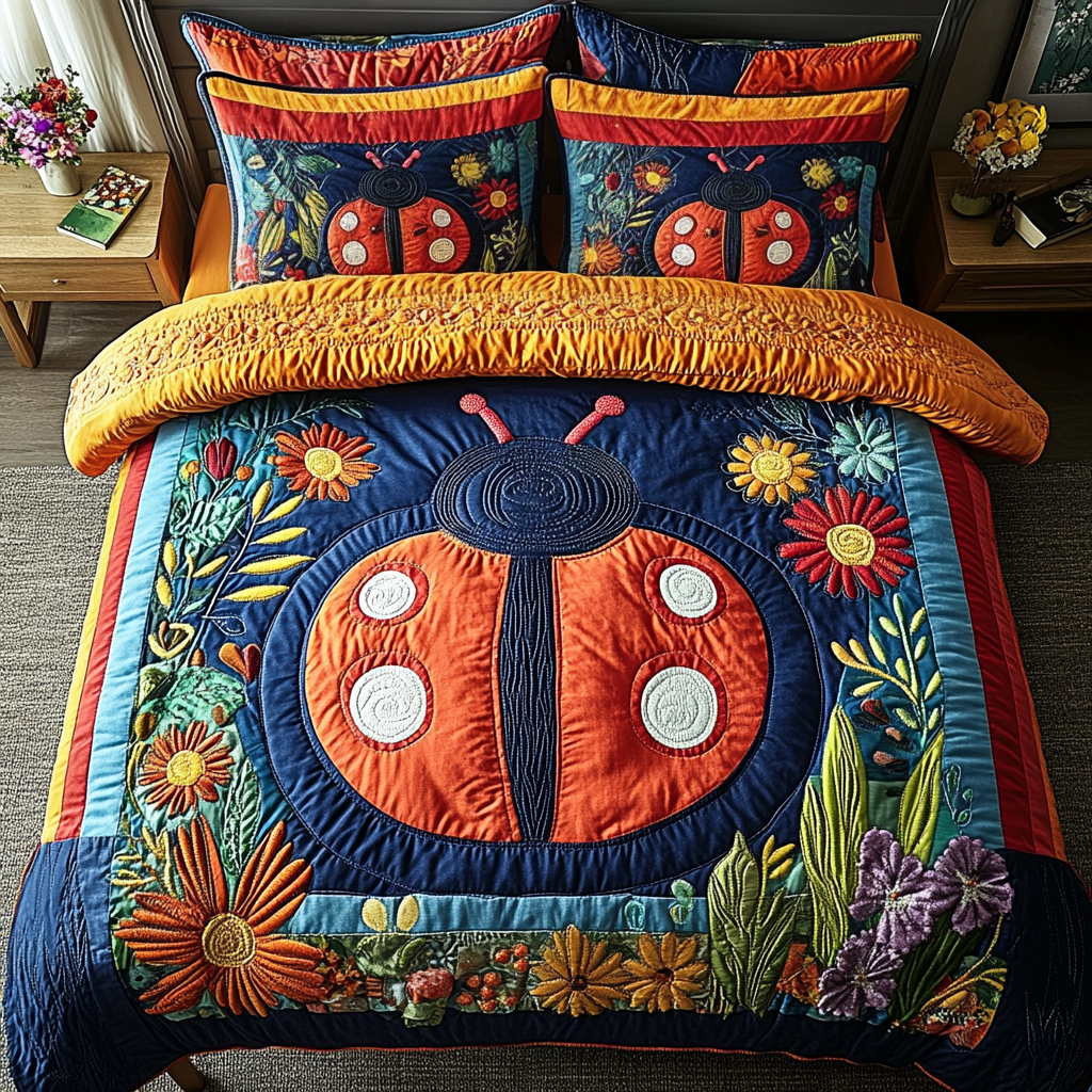 Bugsy Comfort 3-Piece Quilted Bedding Set NCU0VH3146