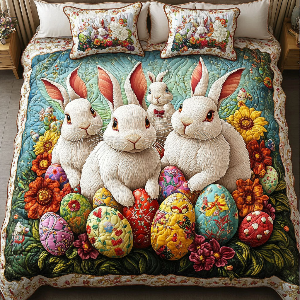 Bunny Haven 3-Piece Quilted Bedding Set NCU0NT4821