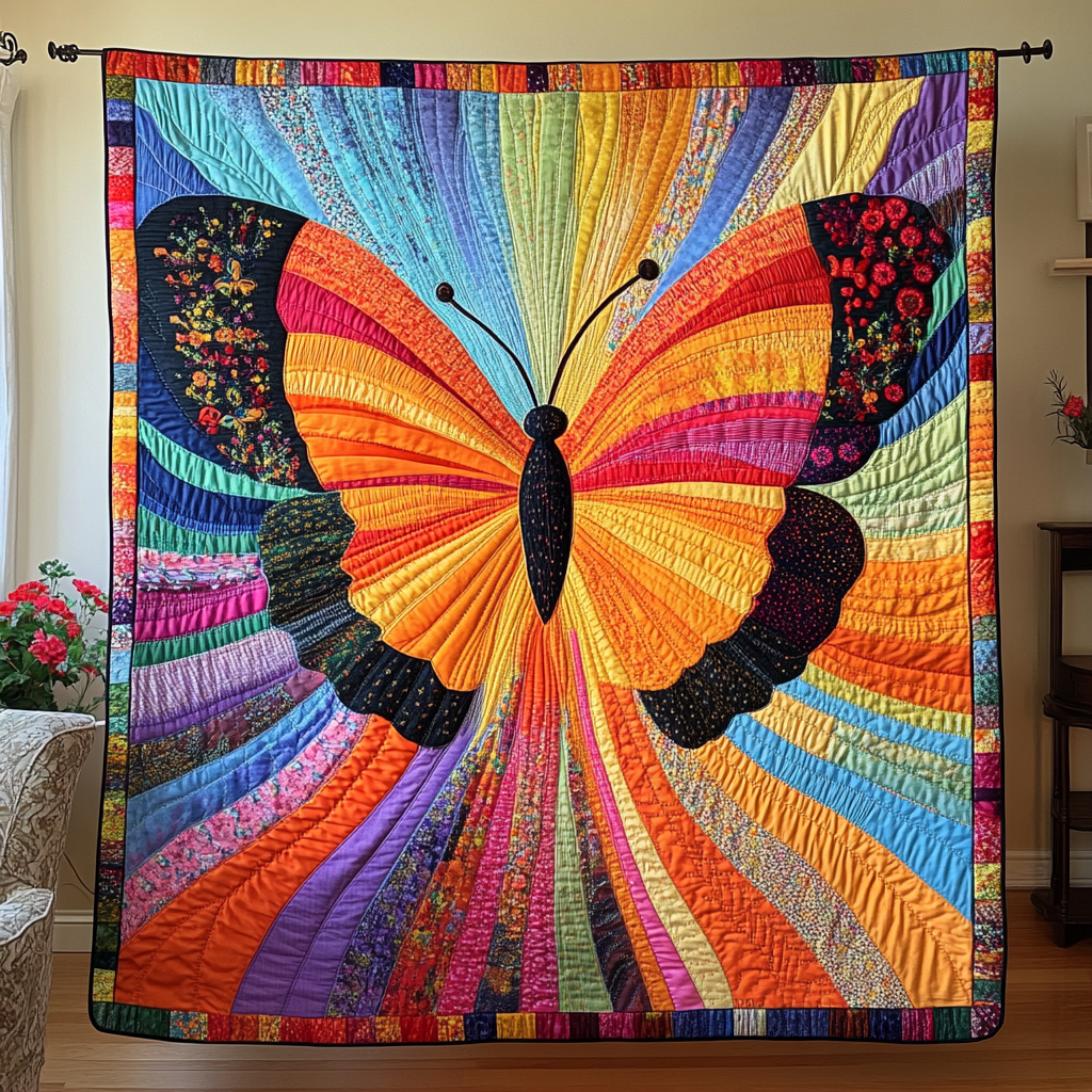 Butterfly Bliss Quilted Blanket NCU0DK5810