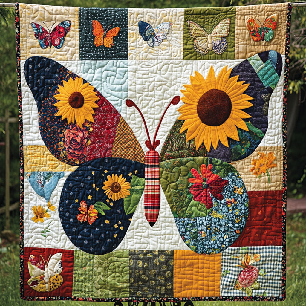 Butterfly Garden Quilted Blanket NCU0NT5072