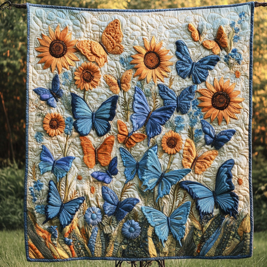 Butterfly Meadow Quilted Blanket NCU0NT4702