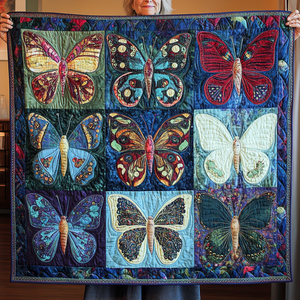 Butterfly Symphony Quilted Blanket NCU0VL1094