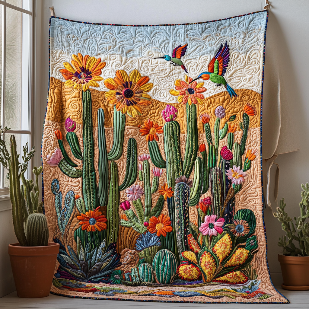 Cactus Haven Quilted Blanket NCU0DV3908