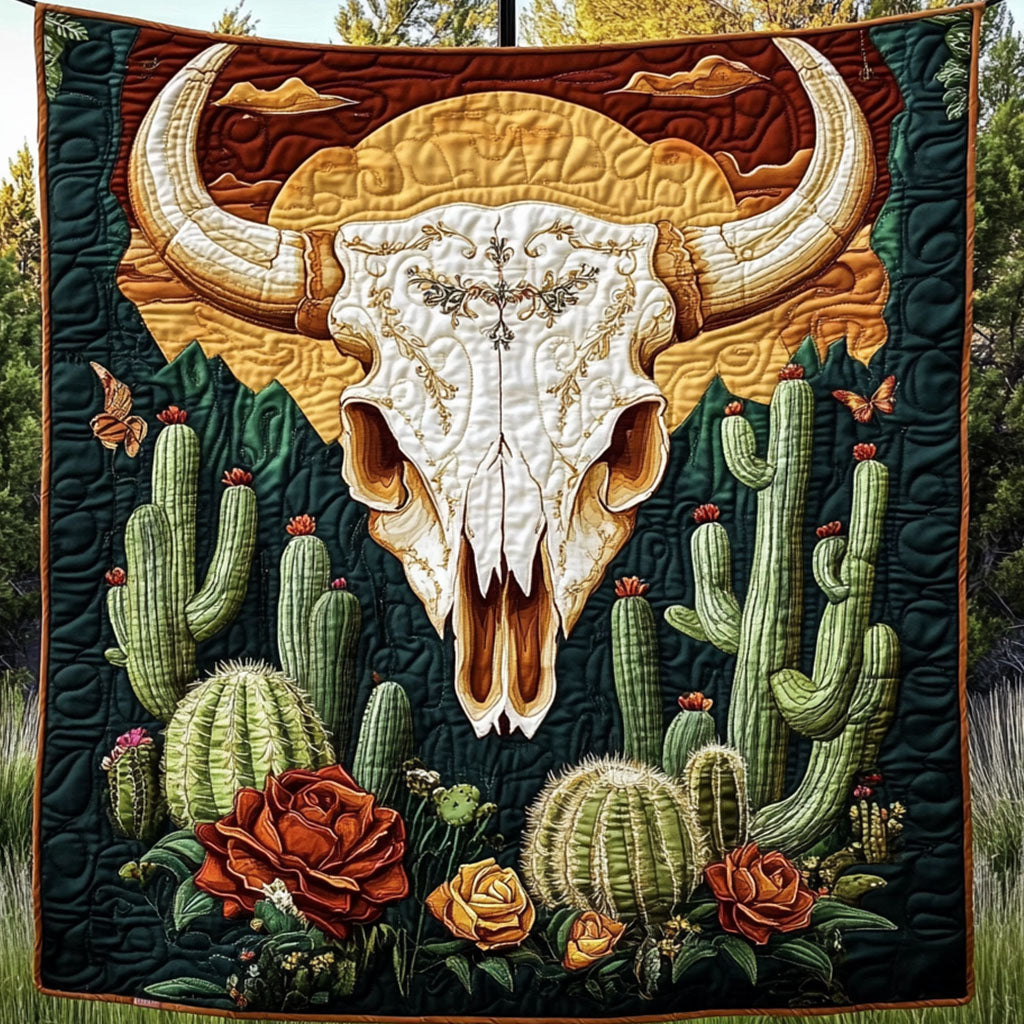 Cactus Bloom Quilted Blanket NCU0NT5236