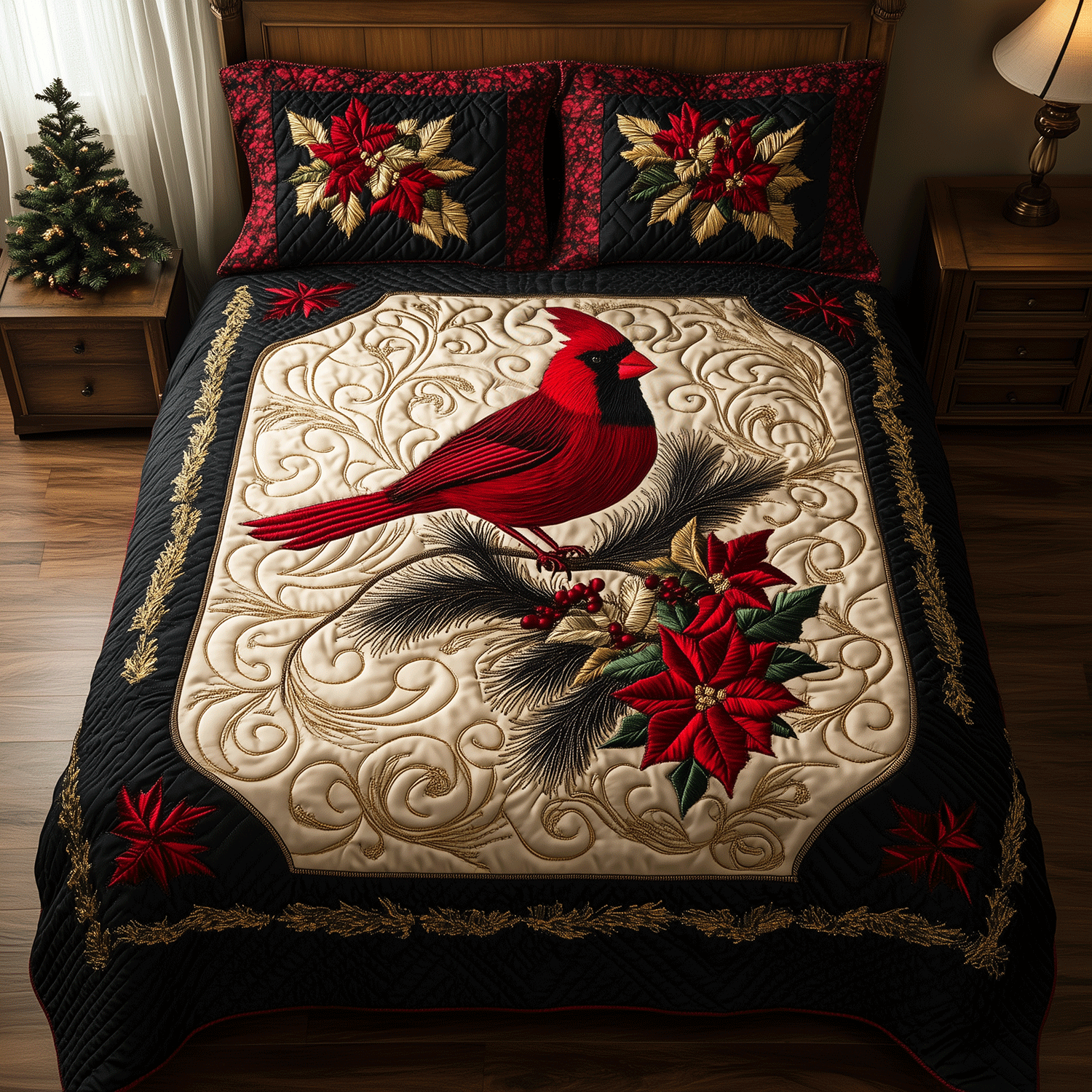 Cardinal Serenity 3-Piece Quilted Bedding Set NCU0TH2138