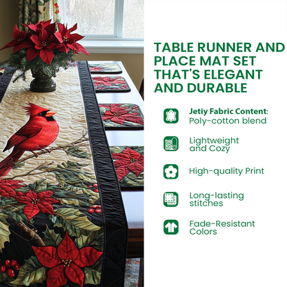 Land of the Free Flowers Quilted Table Runner and Quilted Place Mat Set NCU0PT4509