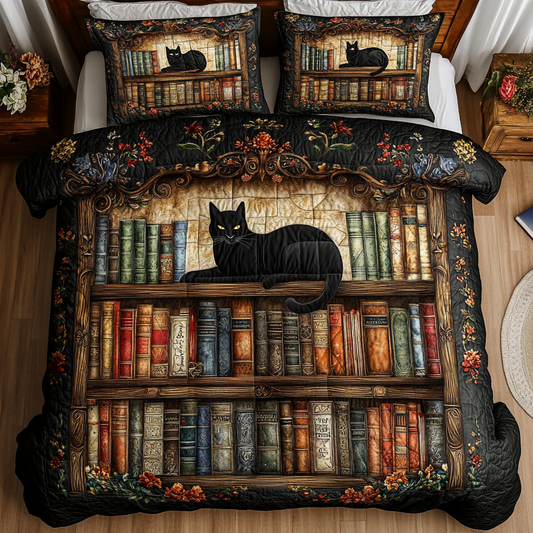 Cat Chronicles 3-Piece Quilted Bedding Set NCU0VH3716