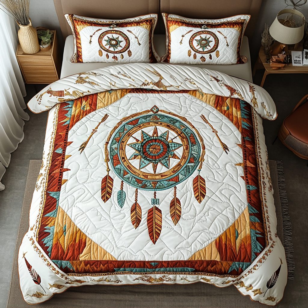 Celestial Dreams 3-Piece Quilted Bedding Set NCU0DK5182
