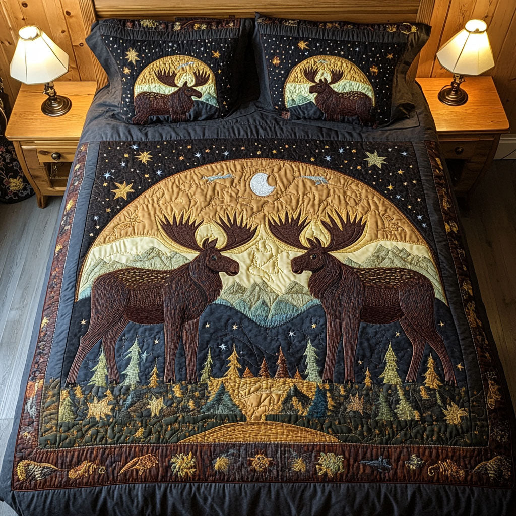 Celestial Duo 3-Piece Quilted Bedding Set NCU0NT3152