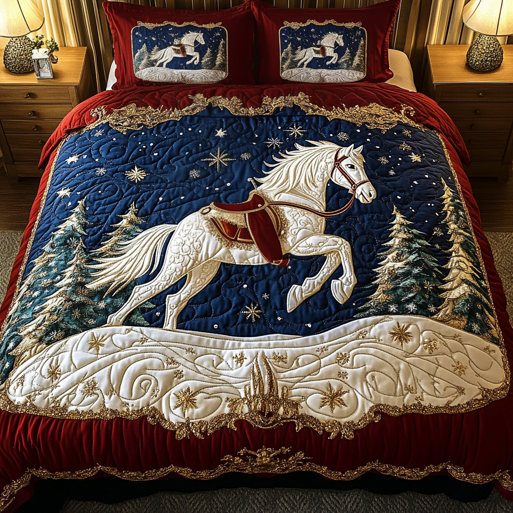 Celestial Hooves 3-Piece Quilted Bedding Set NCU0VH889
