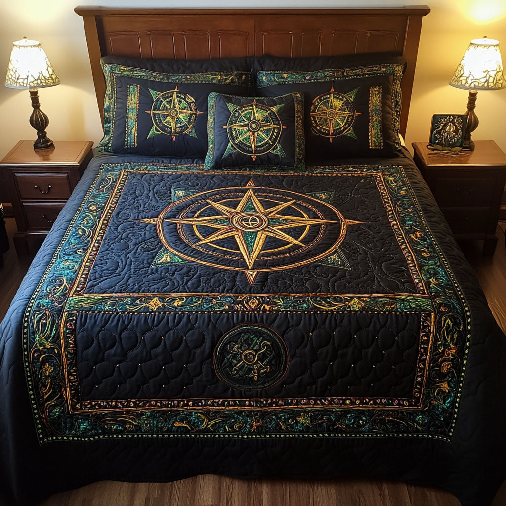 Celestial Navigator 3-Piece Quilted Bedding Set NCU0PT3372