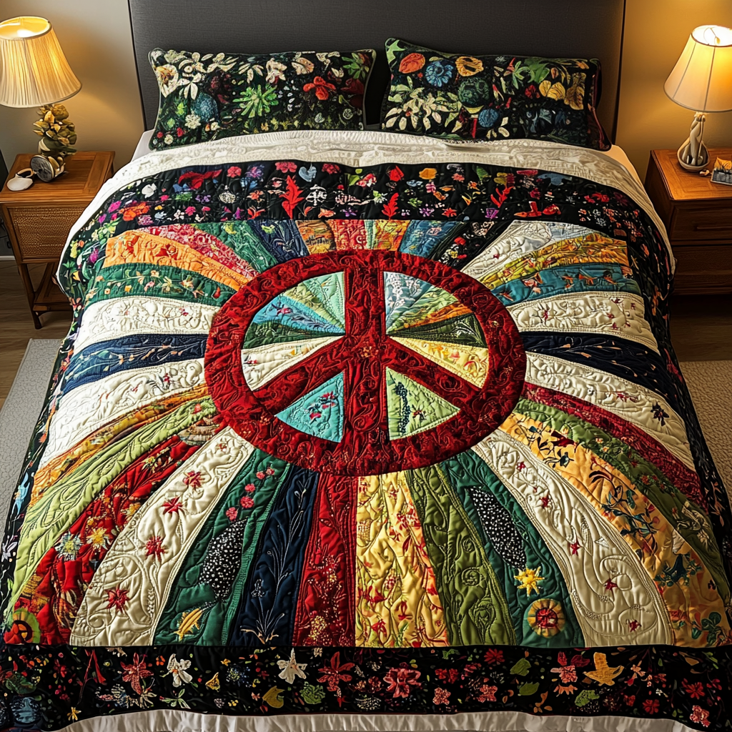 Celestial Rays 3-Piece Quilted Bedding Set NCU0VH1806