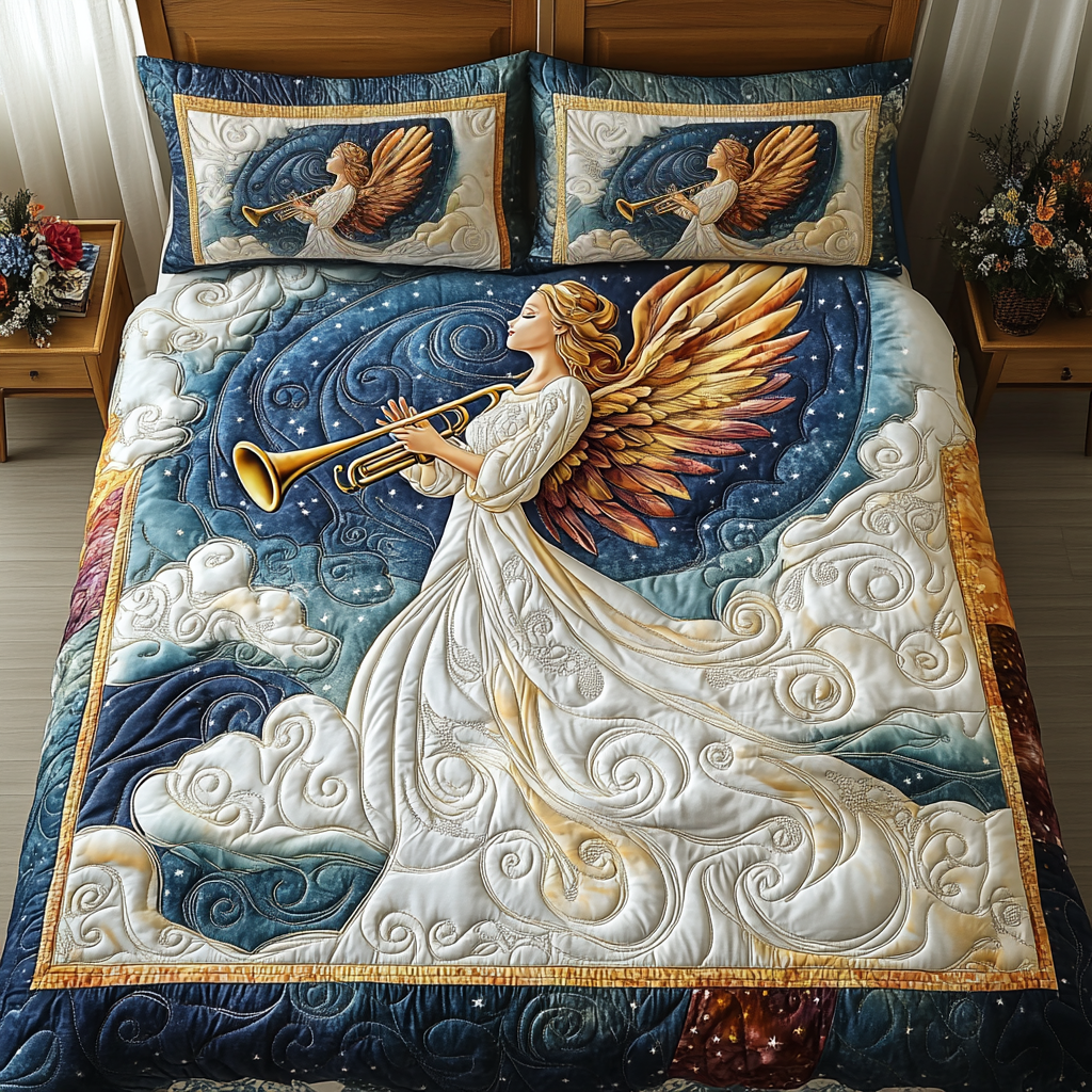 Celestial Song 3-Piece Quilted Bedding Set NCU0TL2153