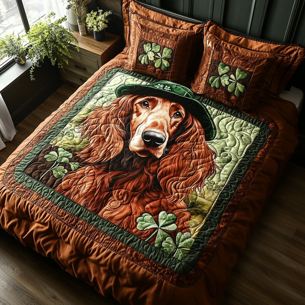 Celtic Setter Quilted Bedding Set NCU0DV2917