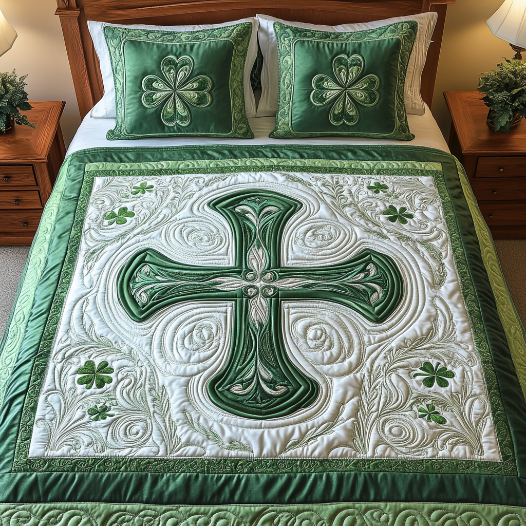 Celtic Tree Harmony 3-Piece Quilted Bedding Set NCU0TL2030