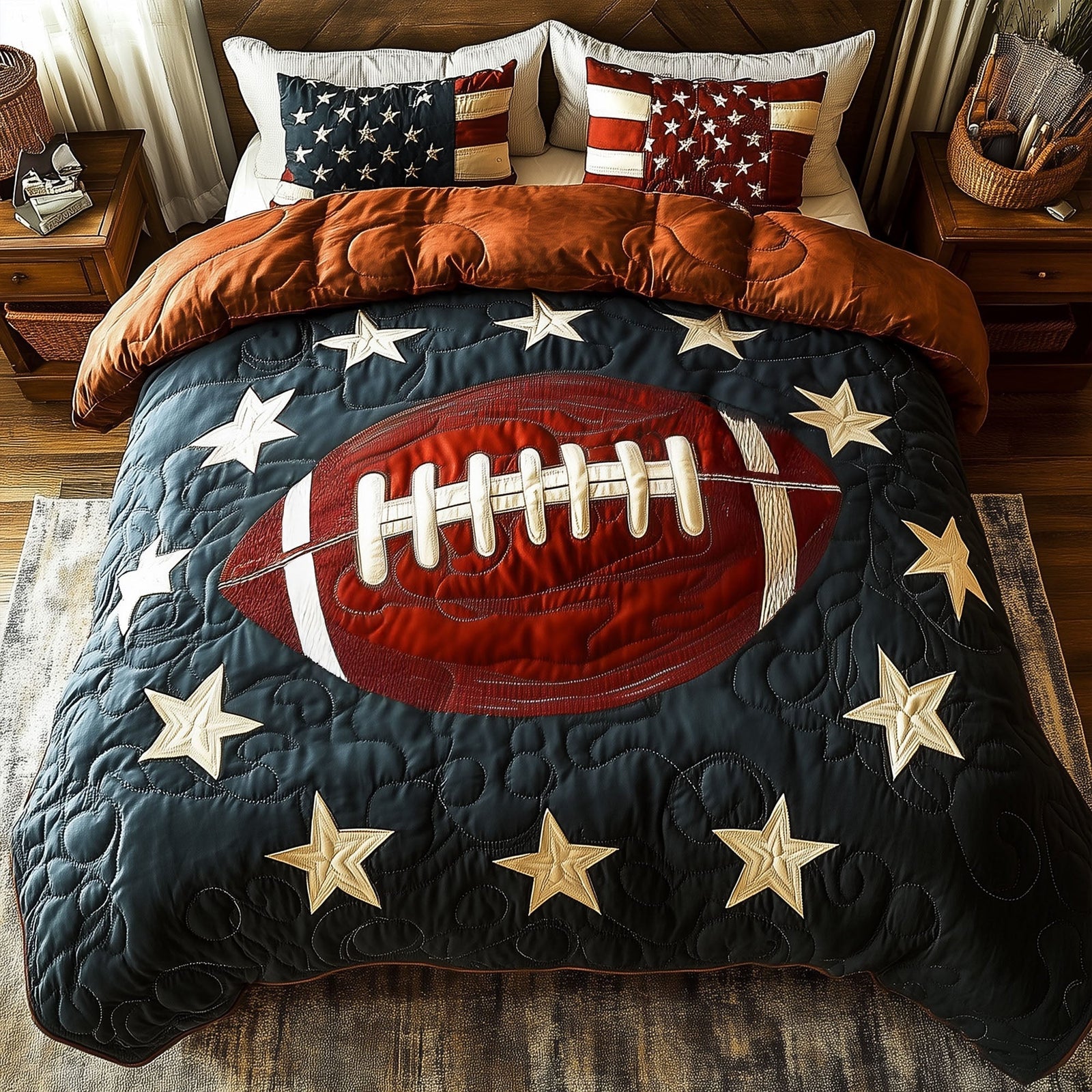 Championship Comfort 3-Piece Quilted Bedding Set NCU0PT3696