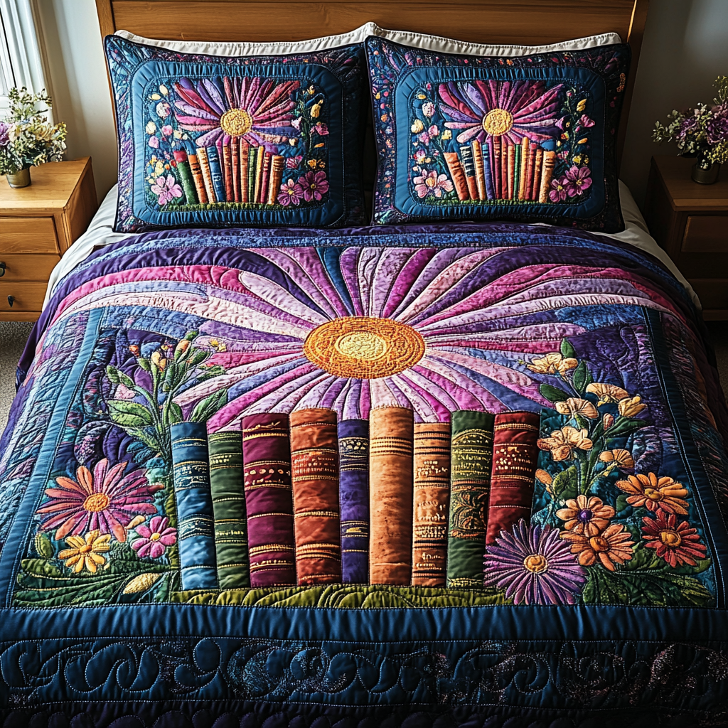 Chapters in Bloom Quilted Bedding Set NCU0DV4186