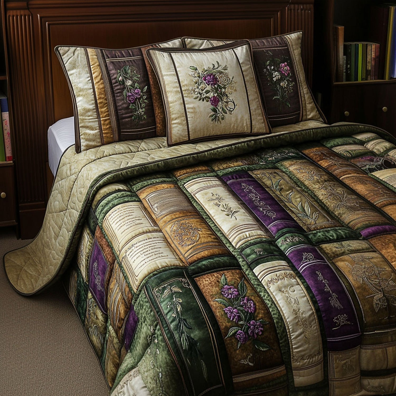 Chapters of Comfort 3-Piece Quilted Bedding Set NCU0PT4875