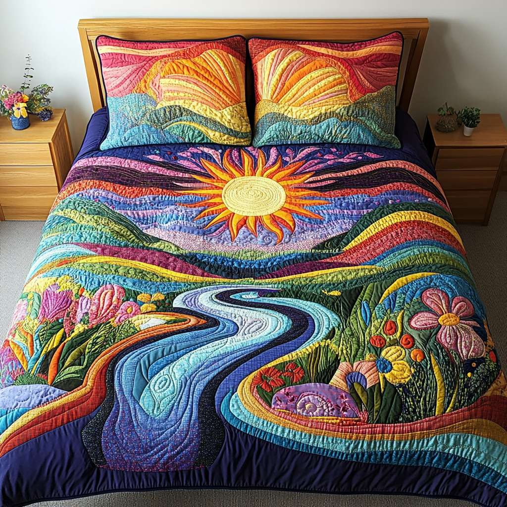 Chasing Sunlight Quilted Bedding Set NCU0DV3302