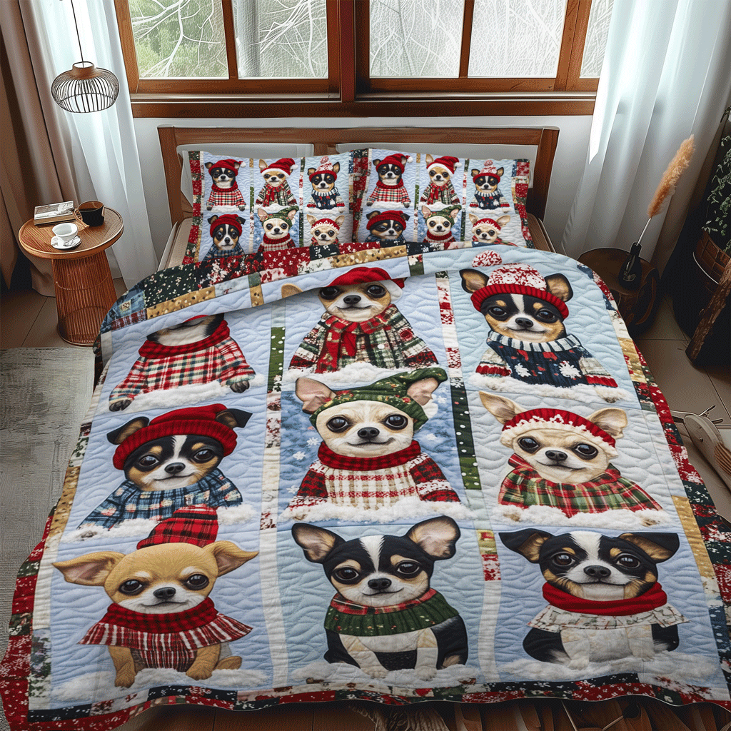 Chi-mas Joy 3-Piece Quilted Bedding Set NCU0TH2044