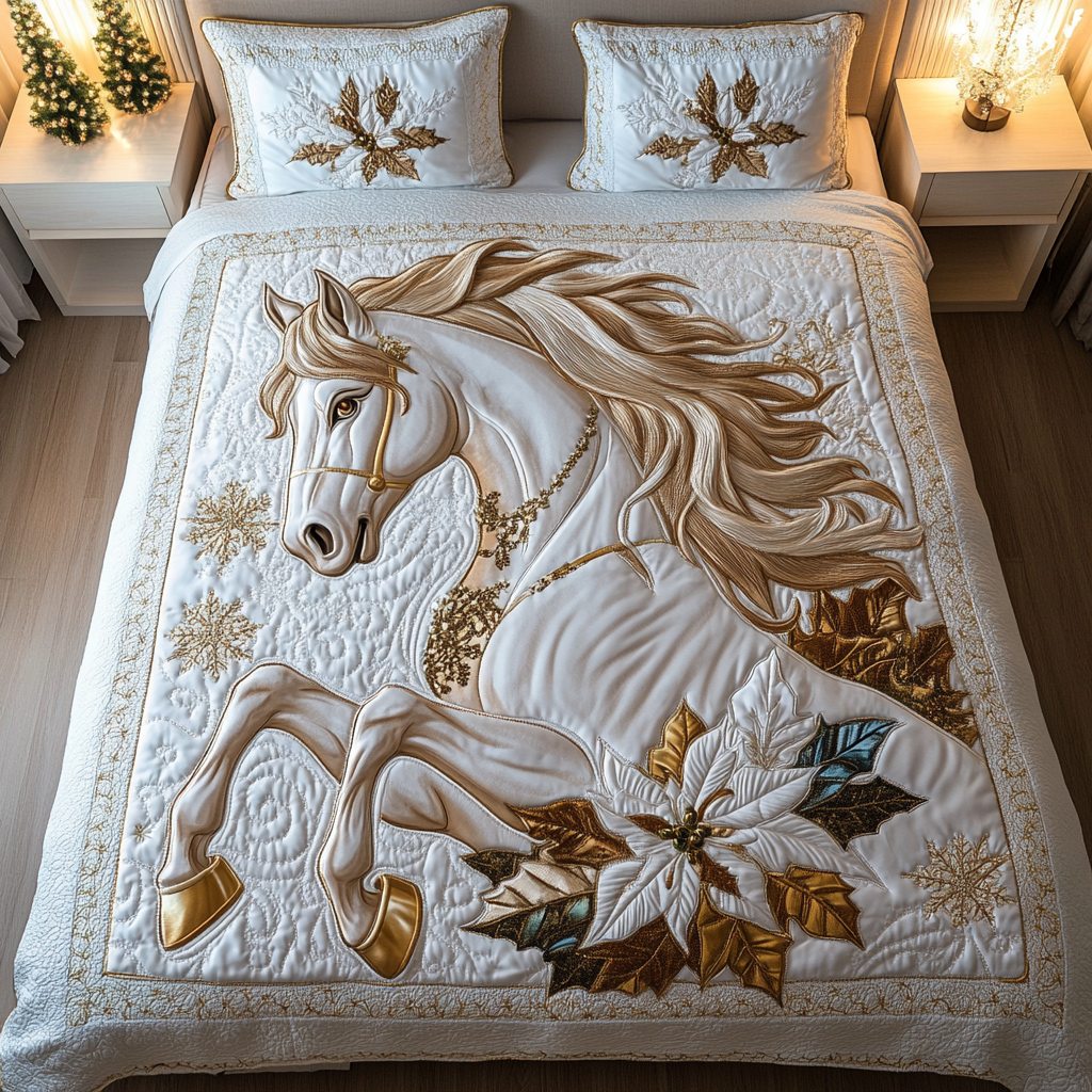 Christmas Luxe Escape Quilted Bedding Set NCU0DV1997