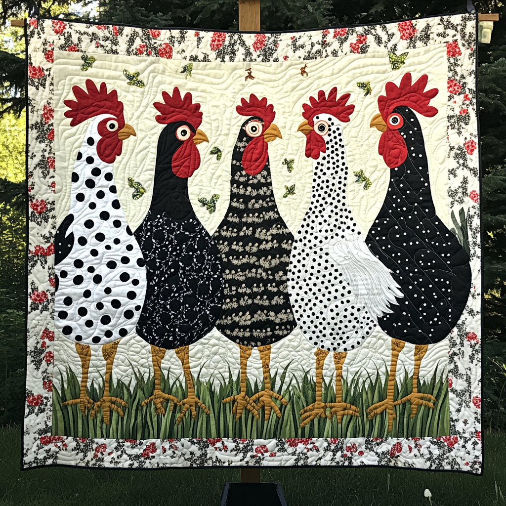 Clucky Charm Quilted Blanket NCU0VH2550