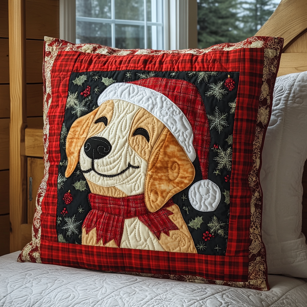Colorful Adorable Labrador Quilted Pillow Case NCU0PD723