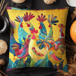 Colorful Cockcrow Quilted Pillow Case NCU0TH1199