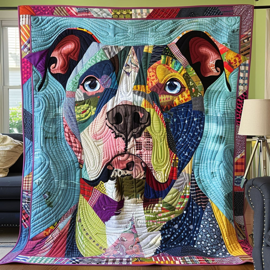 Colorful Paws Quilted Blanket NCU0DV1832