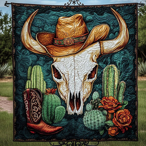 Cowboy Skull Quilted Blanket NCU0NT5238