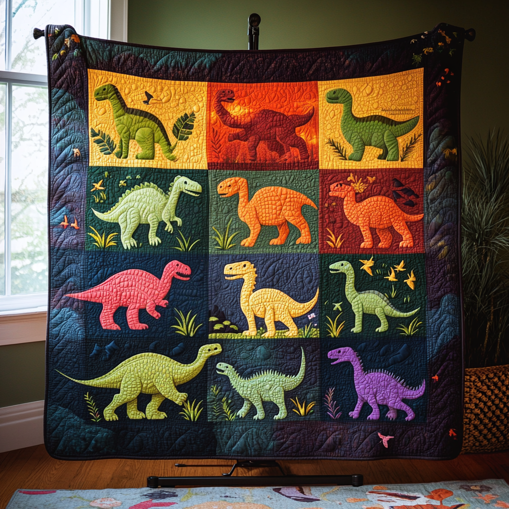 Cozy Dinosaurs Quilted Blanket NCU0VH3660