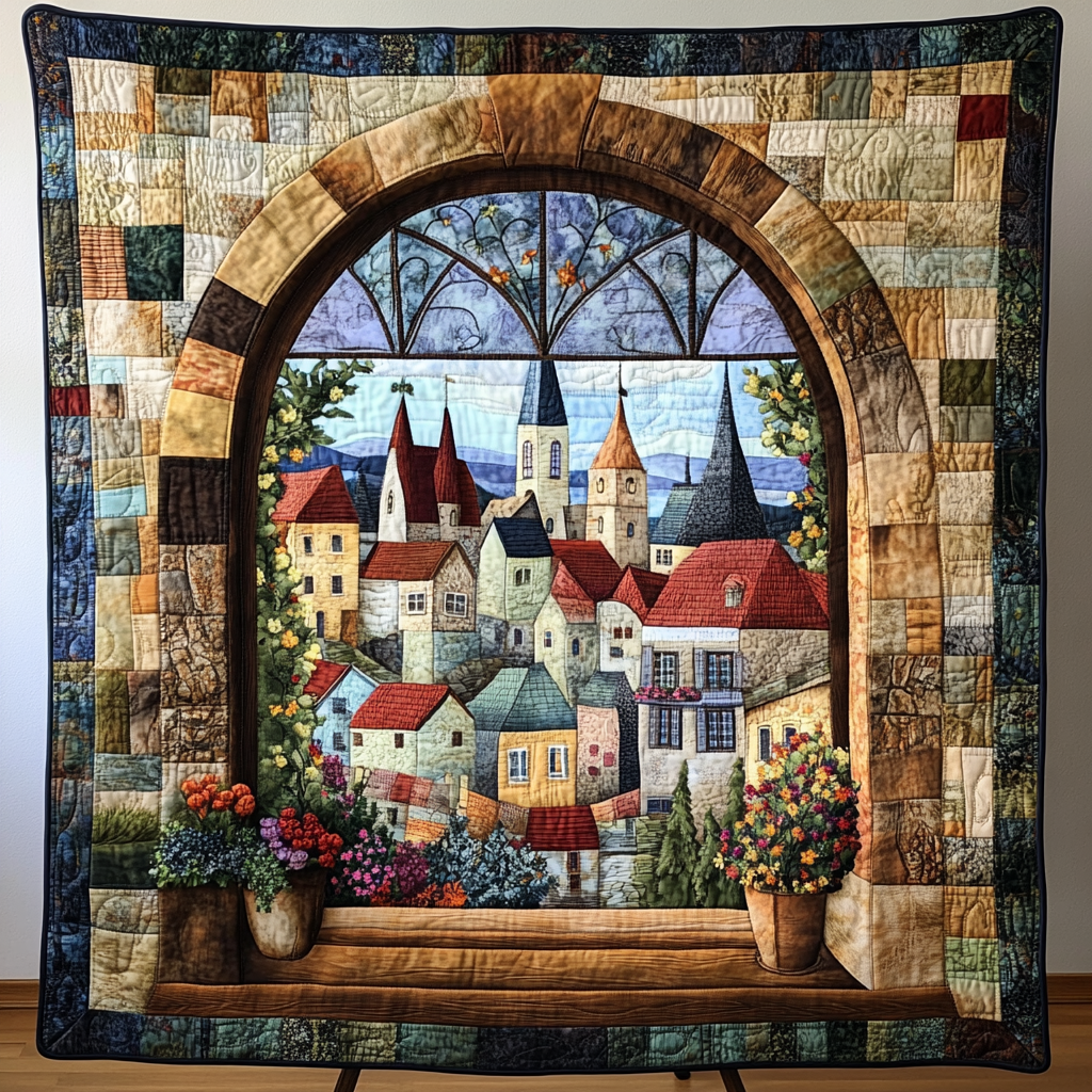 Cozy Village Quilted Blanket NCU0VH3849