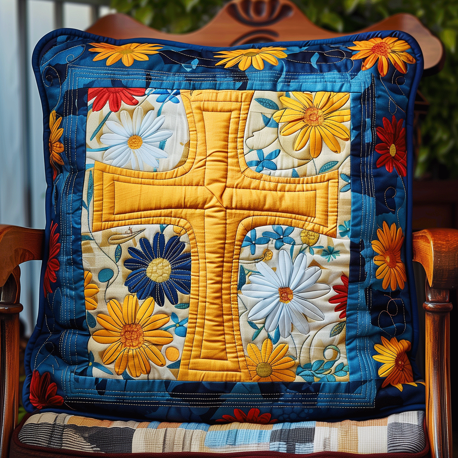 Cross of Hope Quilted Pillow Case NCU0TH1076